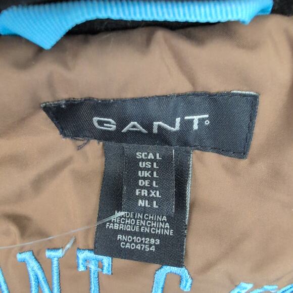 GANT Quilted Vest Womens Large Brown Hooded Snap Puffer Gillet Preppy Old Money - Picture 7 of 13